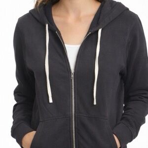 Marine Layer Dark Gray Zip-Up Hoodie